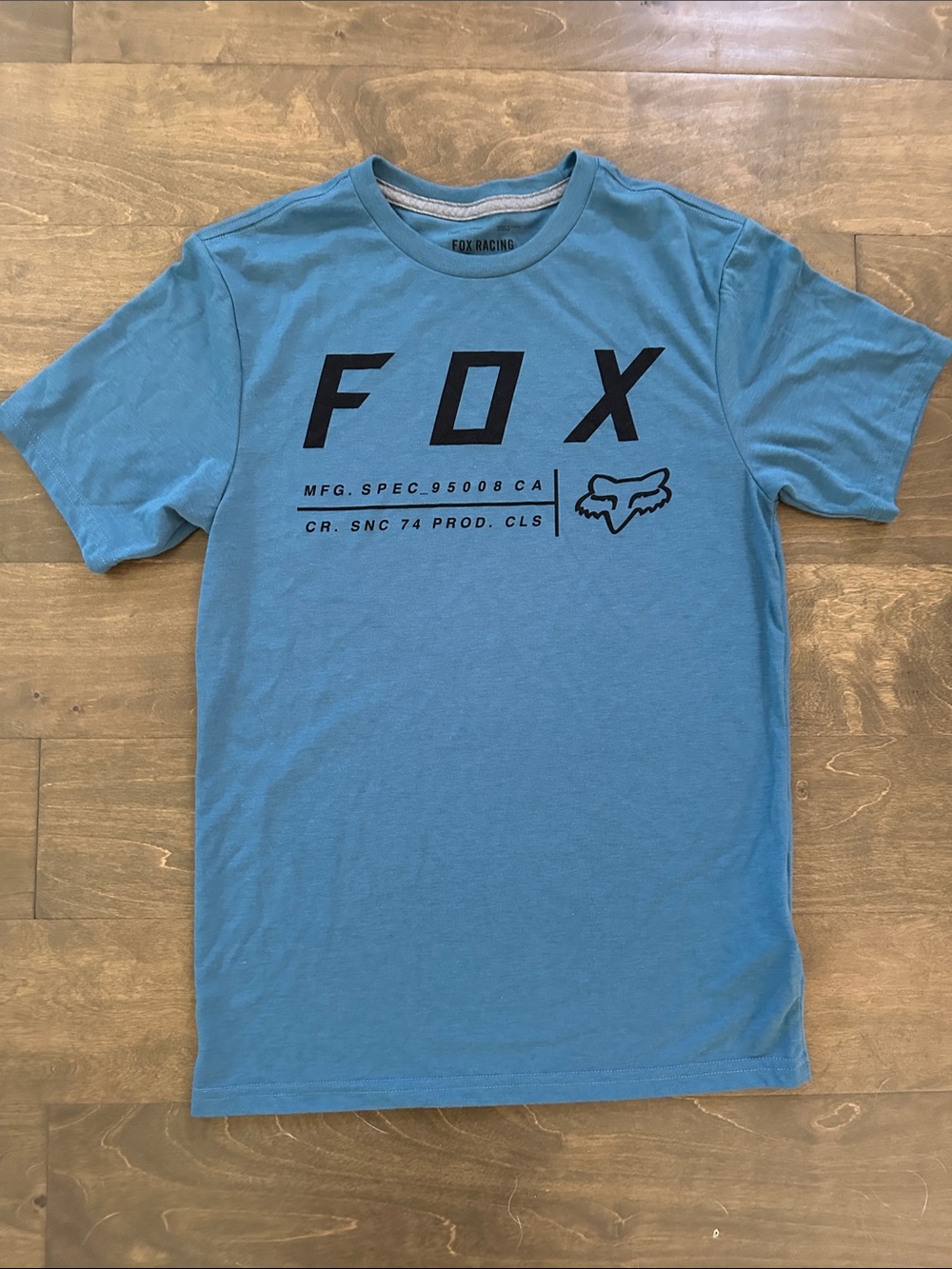 Fox Racing Blue Tee, Size S.